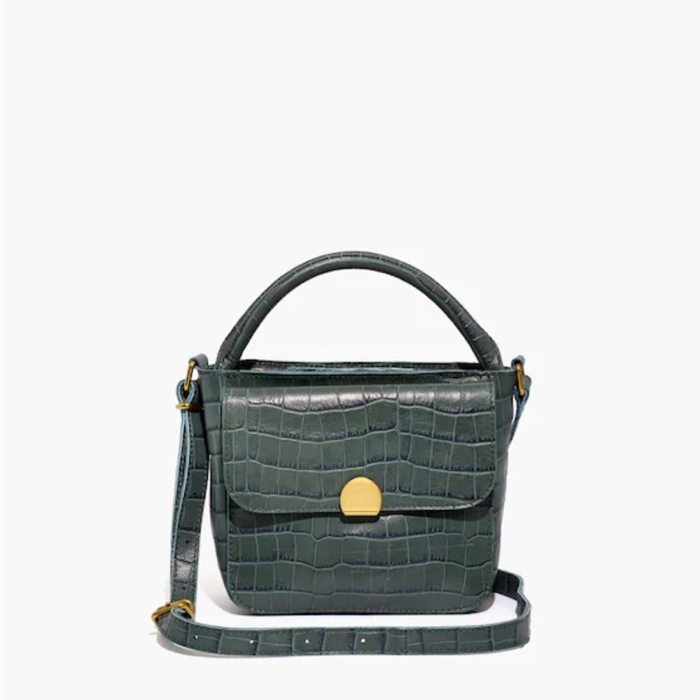 Madewell mini abroad crossbody bag crocodile